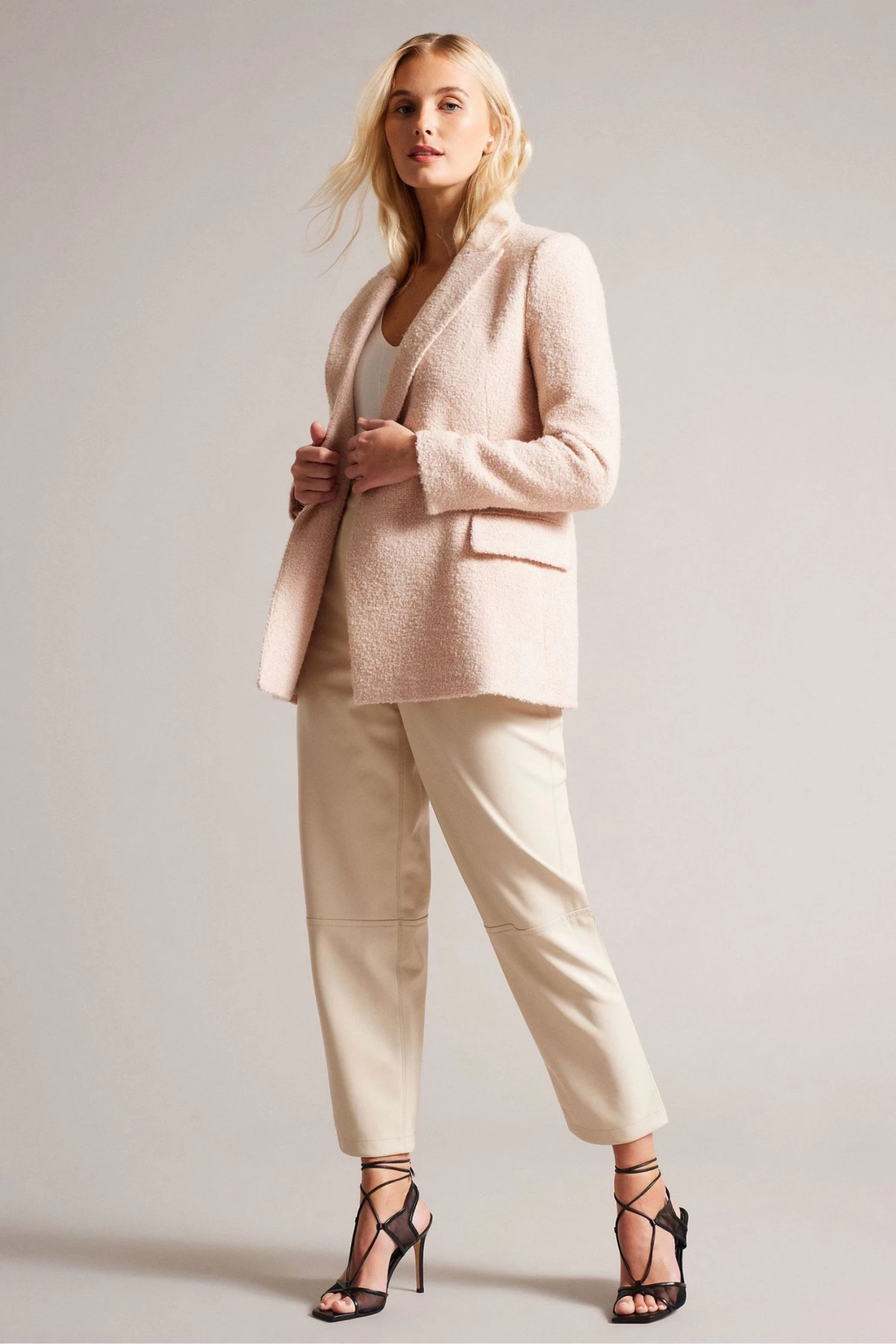 Ted Baker Junera Mesh Tie Black Strap Sandals - Image 5