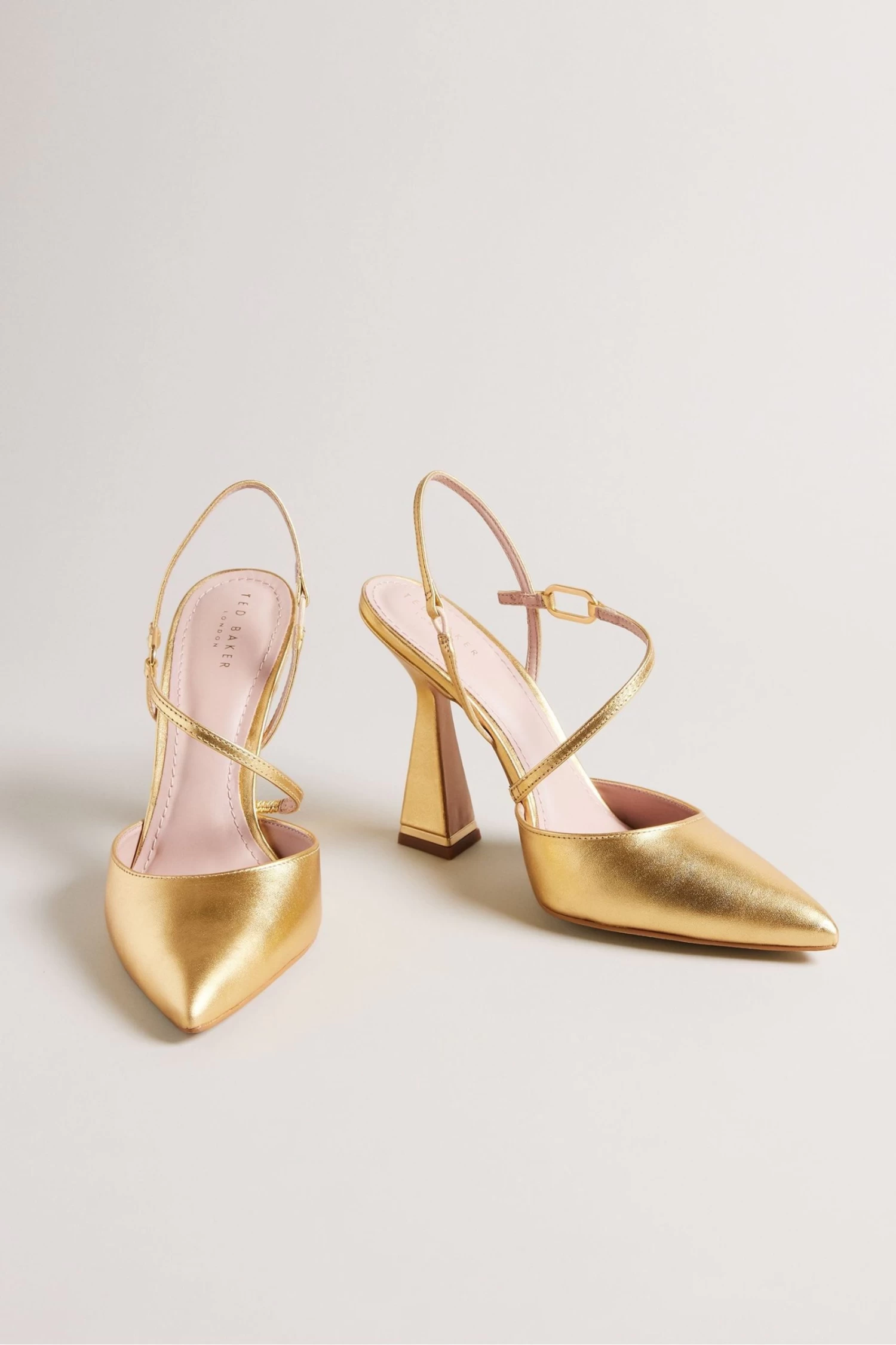 Ted Baker Gold Coriana Metal Hardware Pointed Courts - Image 2