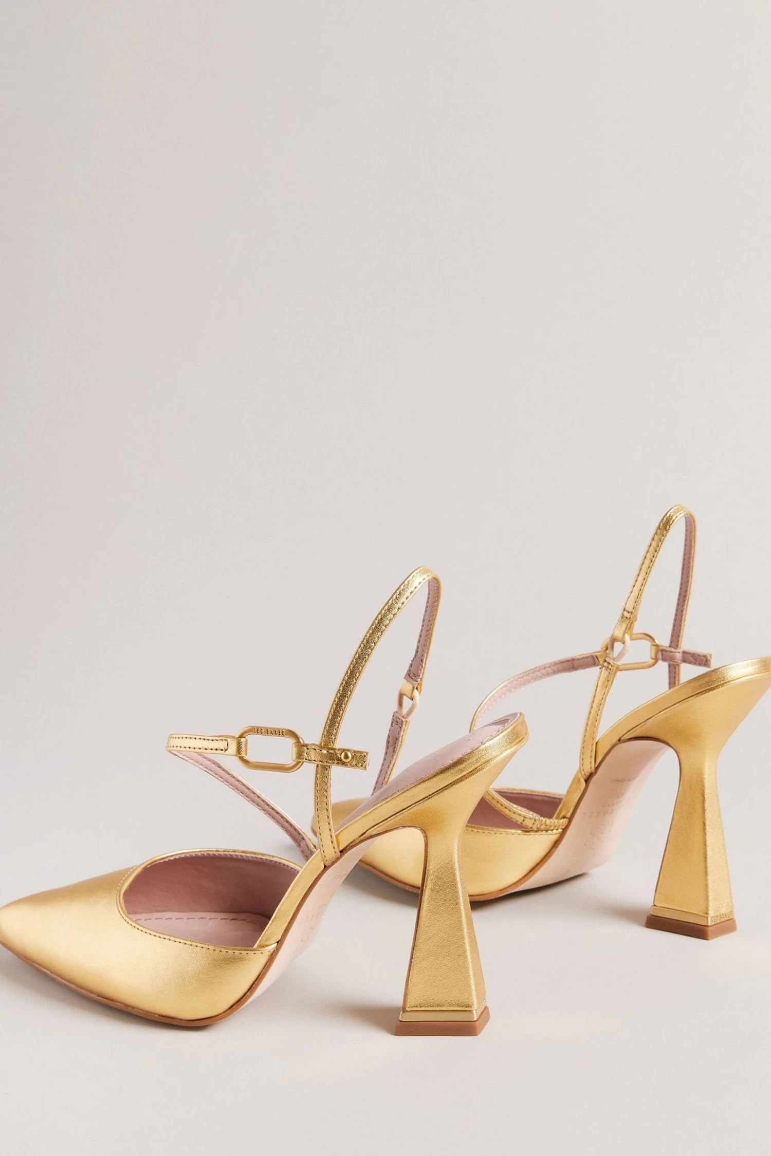 Ted Baker Gold Coriana Metal Hardware Pointed Courts - Image 3