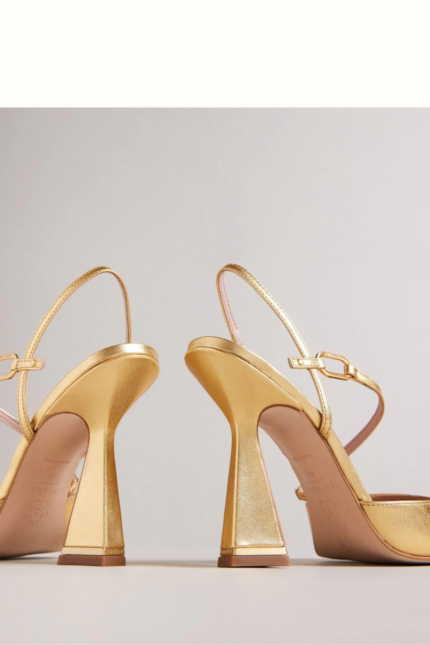 Ted Baker Gold Coriana Metal Hardware Pointed Courts - Image 4