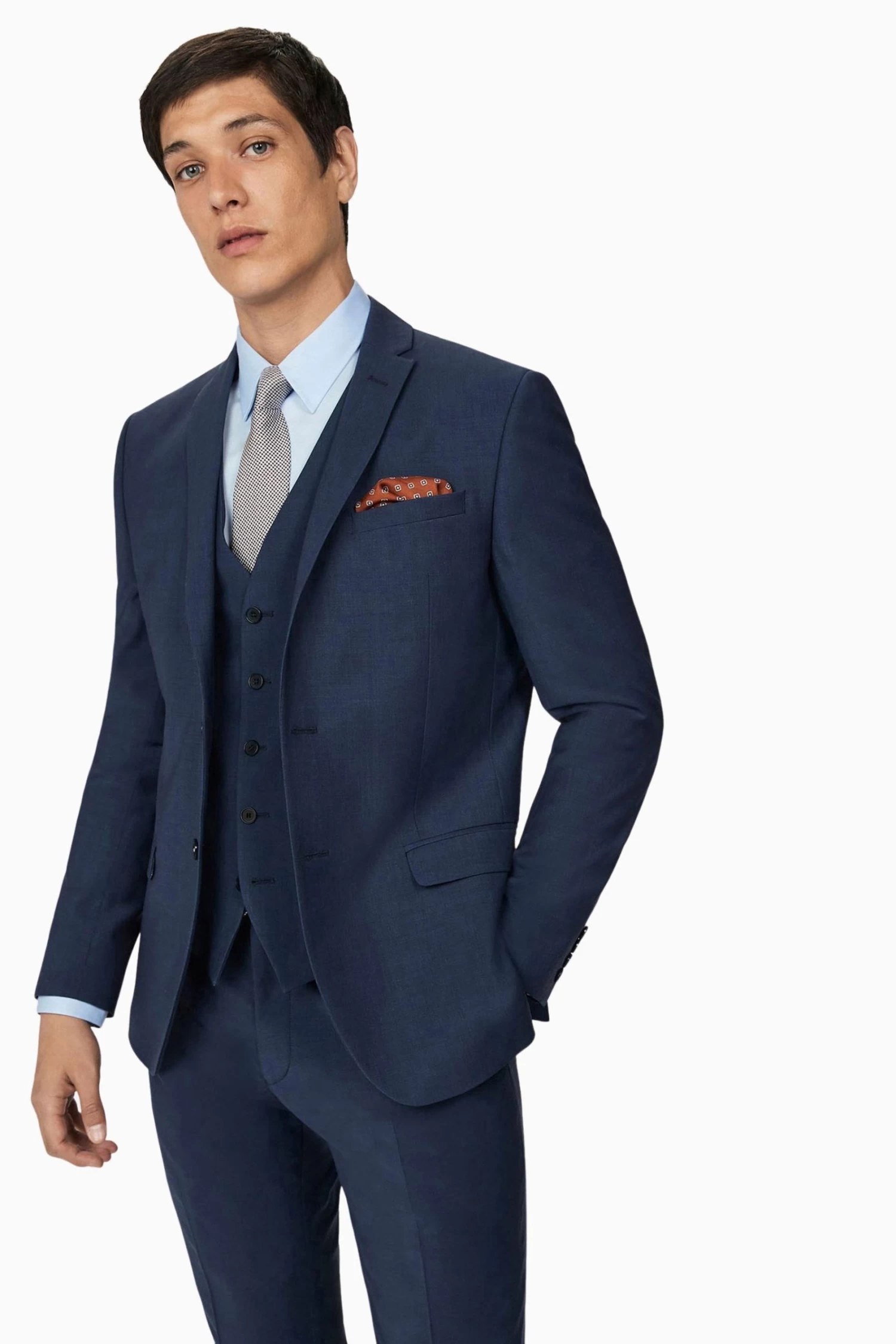Ted Baker Tailoring Blue Premium Panama Suit: Jacket