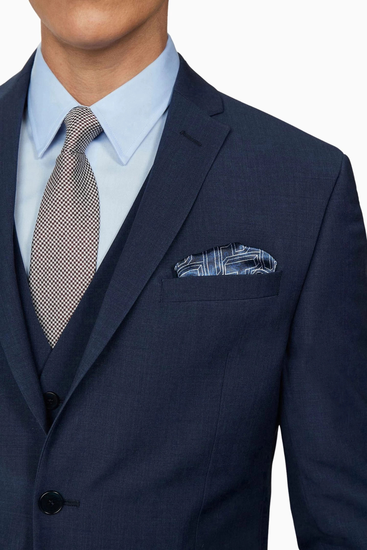 Ted Baker Tailoring Blue Premium Panama Suit: Jacket - Image 4