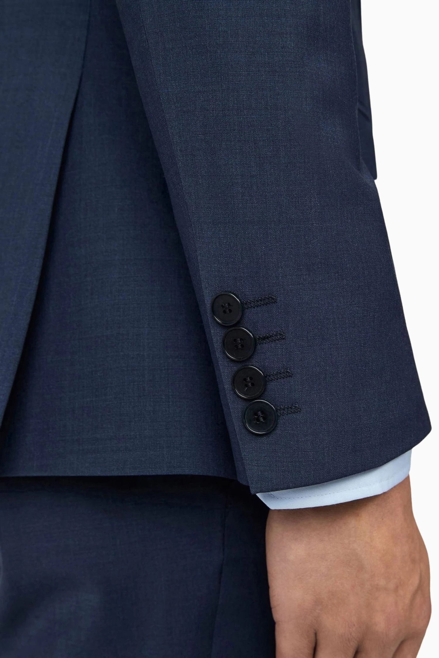 Ted Baker Tailoring Blue Premium Panama Suit: Jacket - Image 5