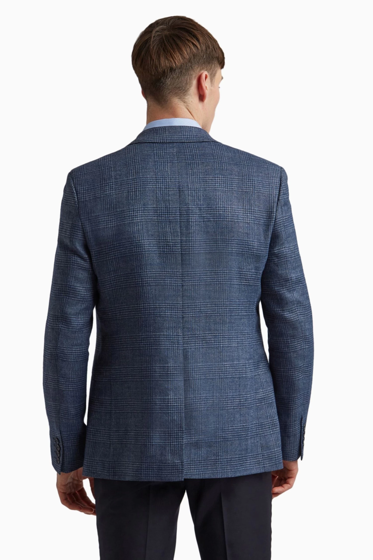 Ted Baker Tailoring Blue Airforce Check Slim Jacket - Image 2