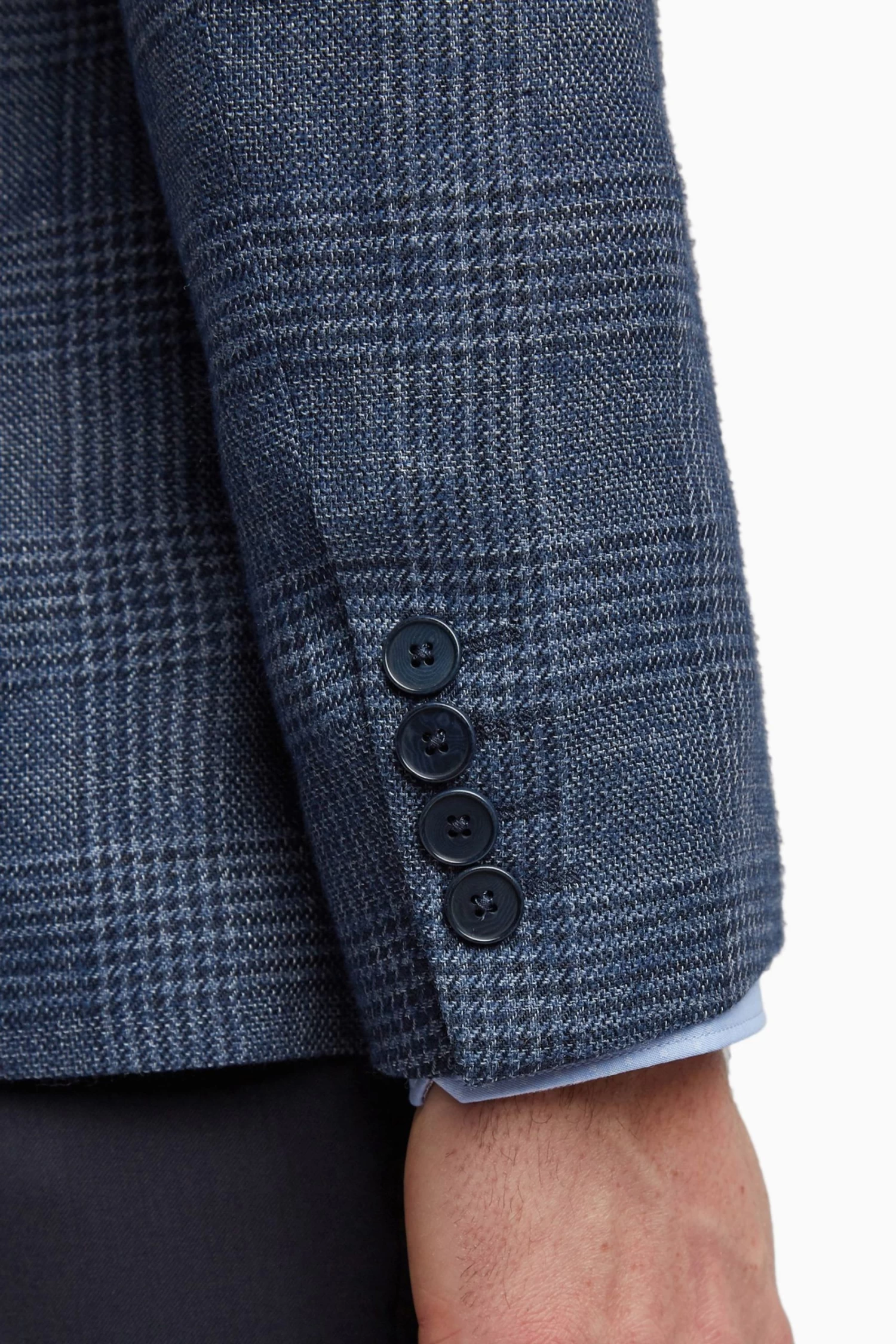 Ted Baker Tailoring Blue Airforce Check Slim Jacket - Image 5