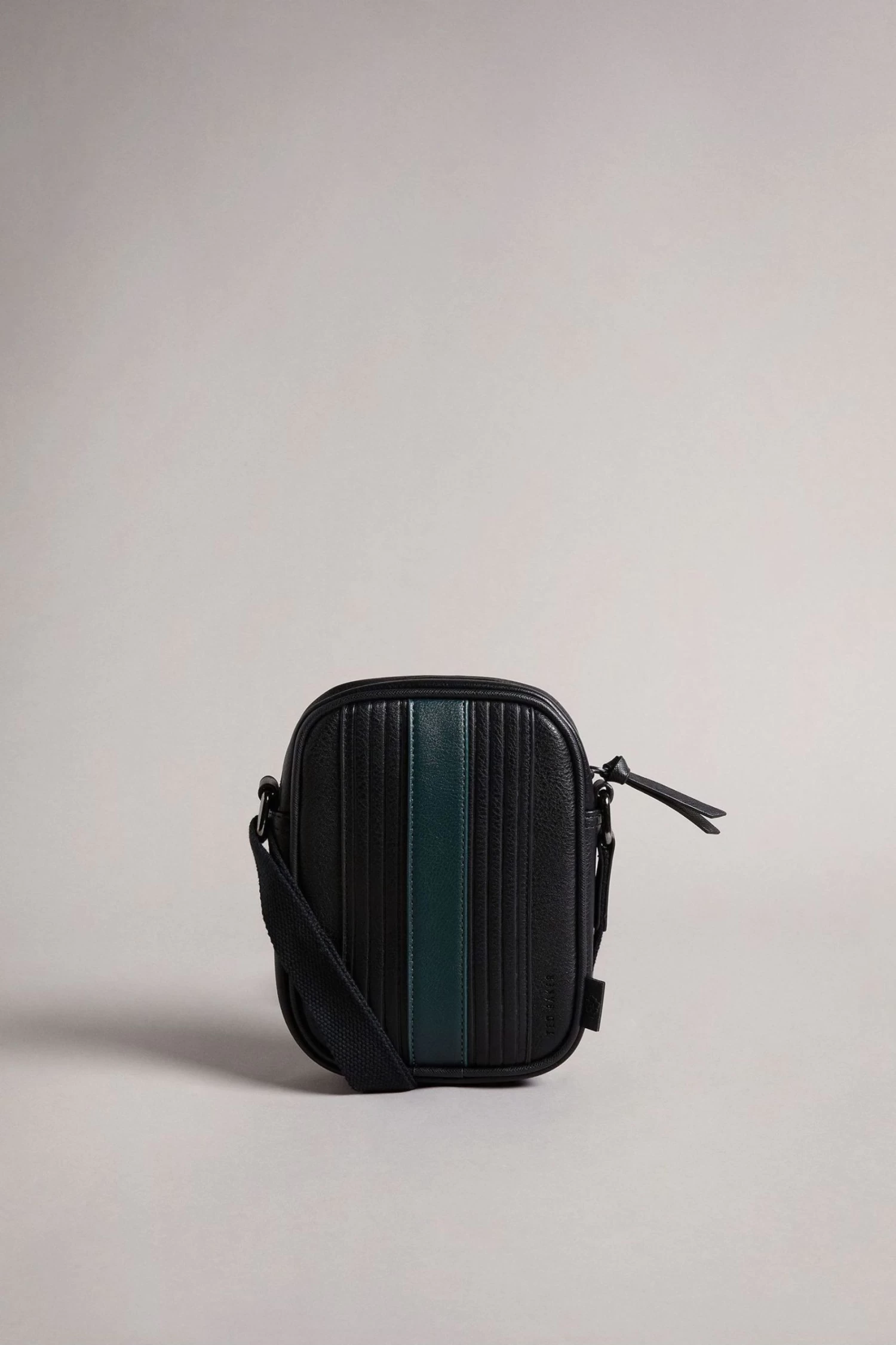 Ted Baker Black Evver Striped Pu Flight Bag - Image 2