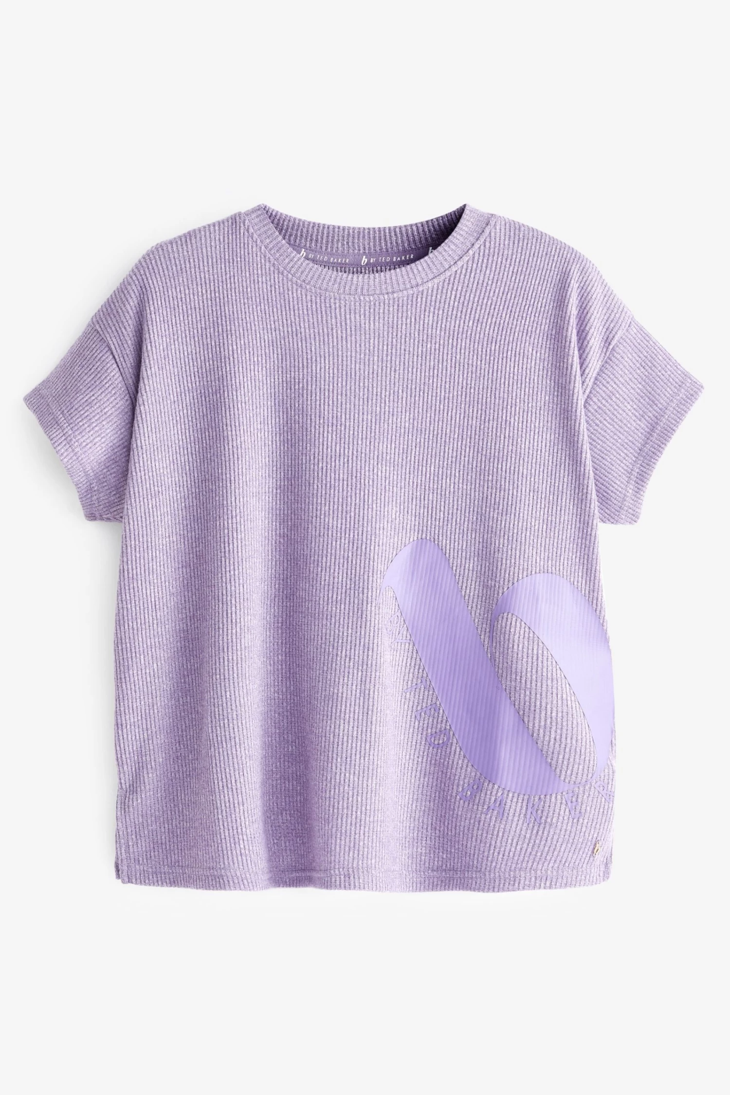 B By Ted Baker Rib Loungewear T-Shirt - Image 5