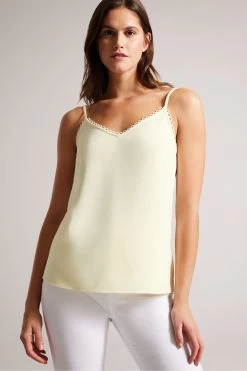 Ted Baker Yellow Andreno Strappy Cami With Rouleaux Trims