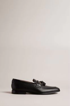 Ted Baker Ainsly Leather Black Loafers With Hardware