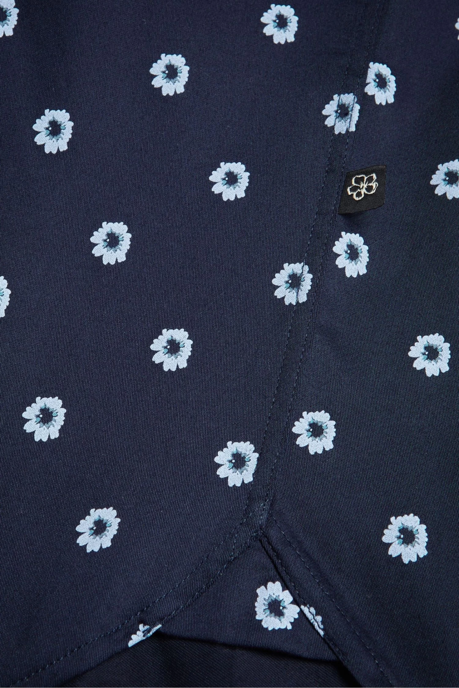 Ted Baker Blue Kymsho Short Sleeve Ditsy Floral Shirt - Image 5