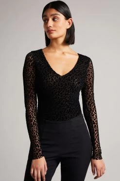 Ted Baker Black Darcina Mesh Jersey Body
