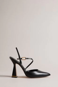 Ted Baker Black Coriana Metal Hardware Pointed Courts