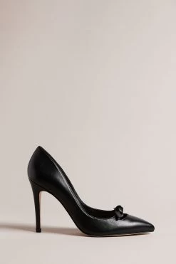 Ted Baker Teliah Black Pointed Bow 100mm Court Heels