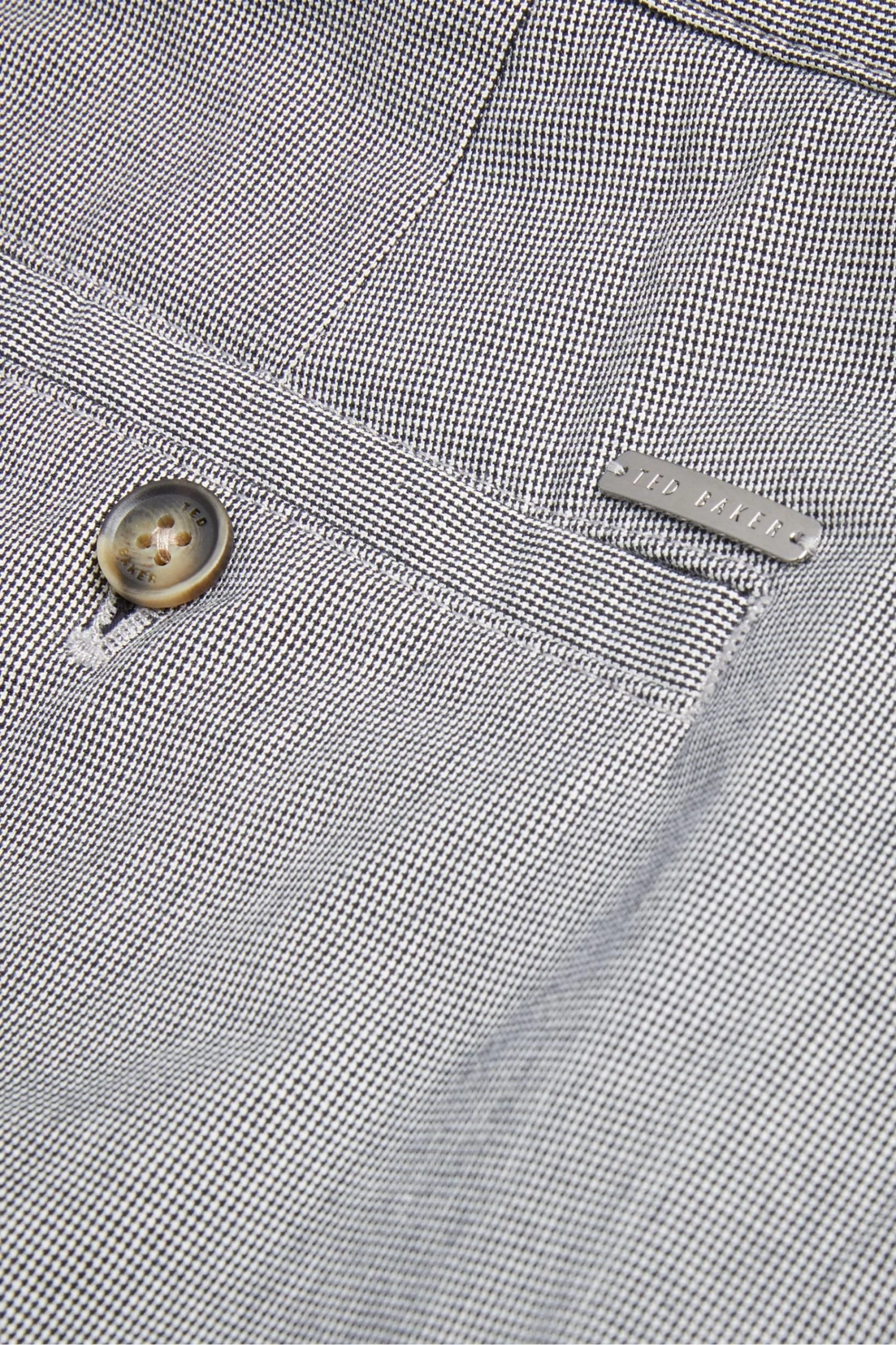 Ted Baker Grey Tura Regular Fit Dogtooth Shorts - Image 4