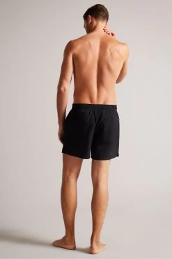 Ted Baker Black Colne Plain Textured Swimshorts