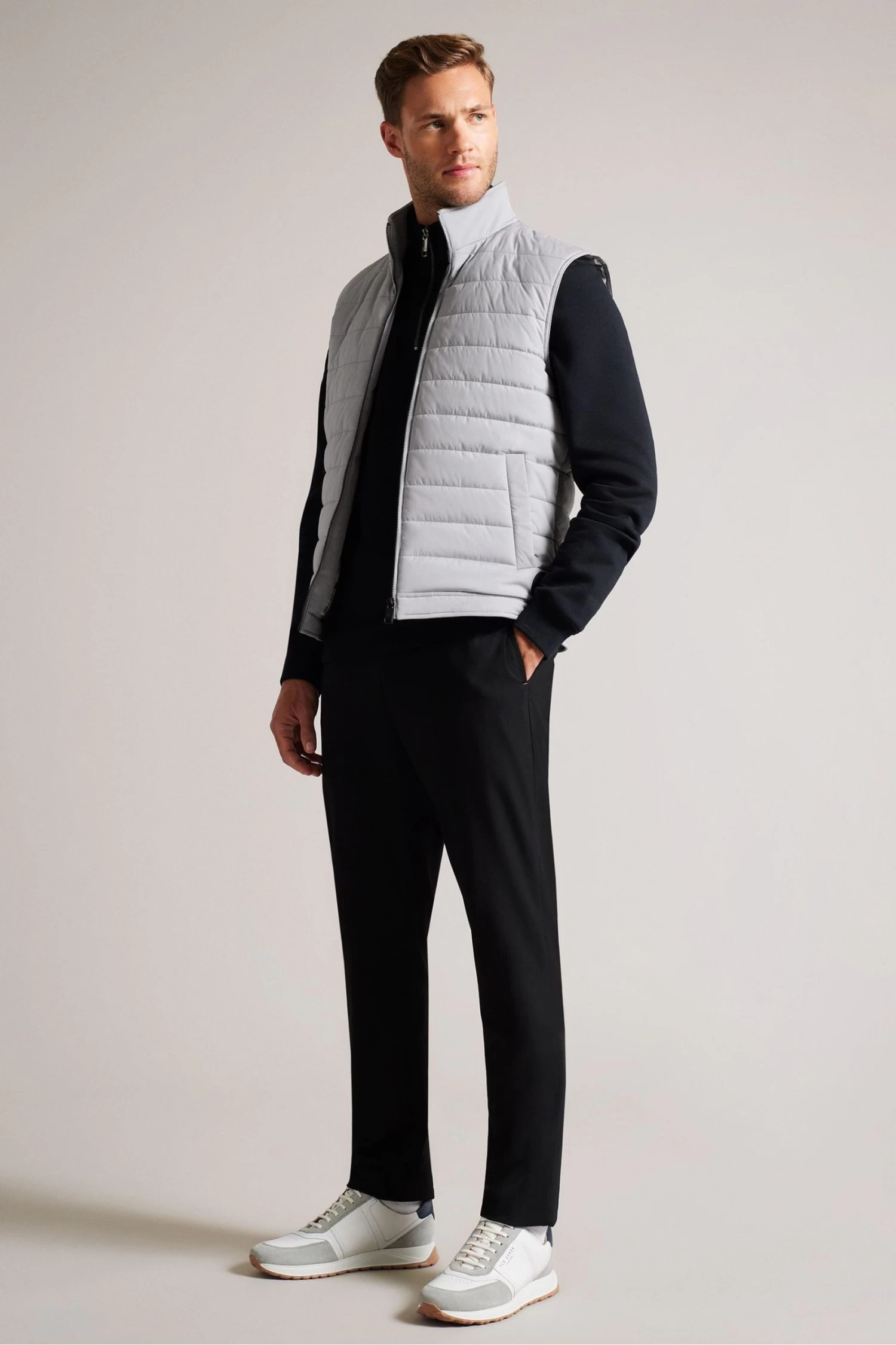 Ted Baker Grey Oveta Quilted Nylon Gilet - Image 3
