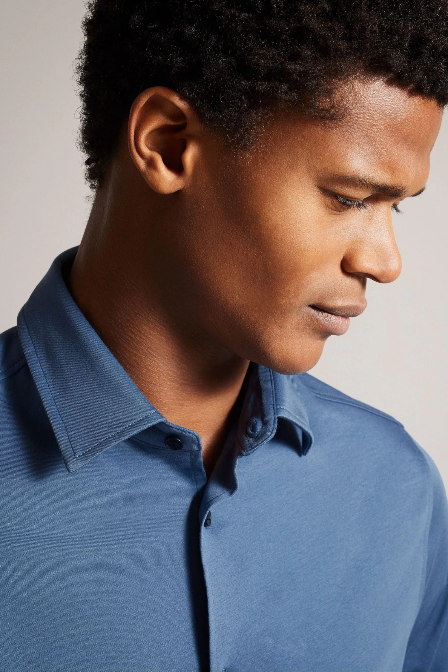 Ted Baker Blue Marrsho Short Sleeve Smart Jersey Shirt - Image 4