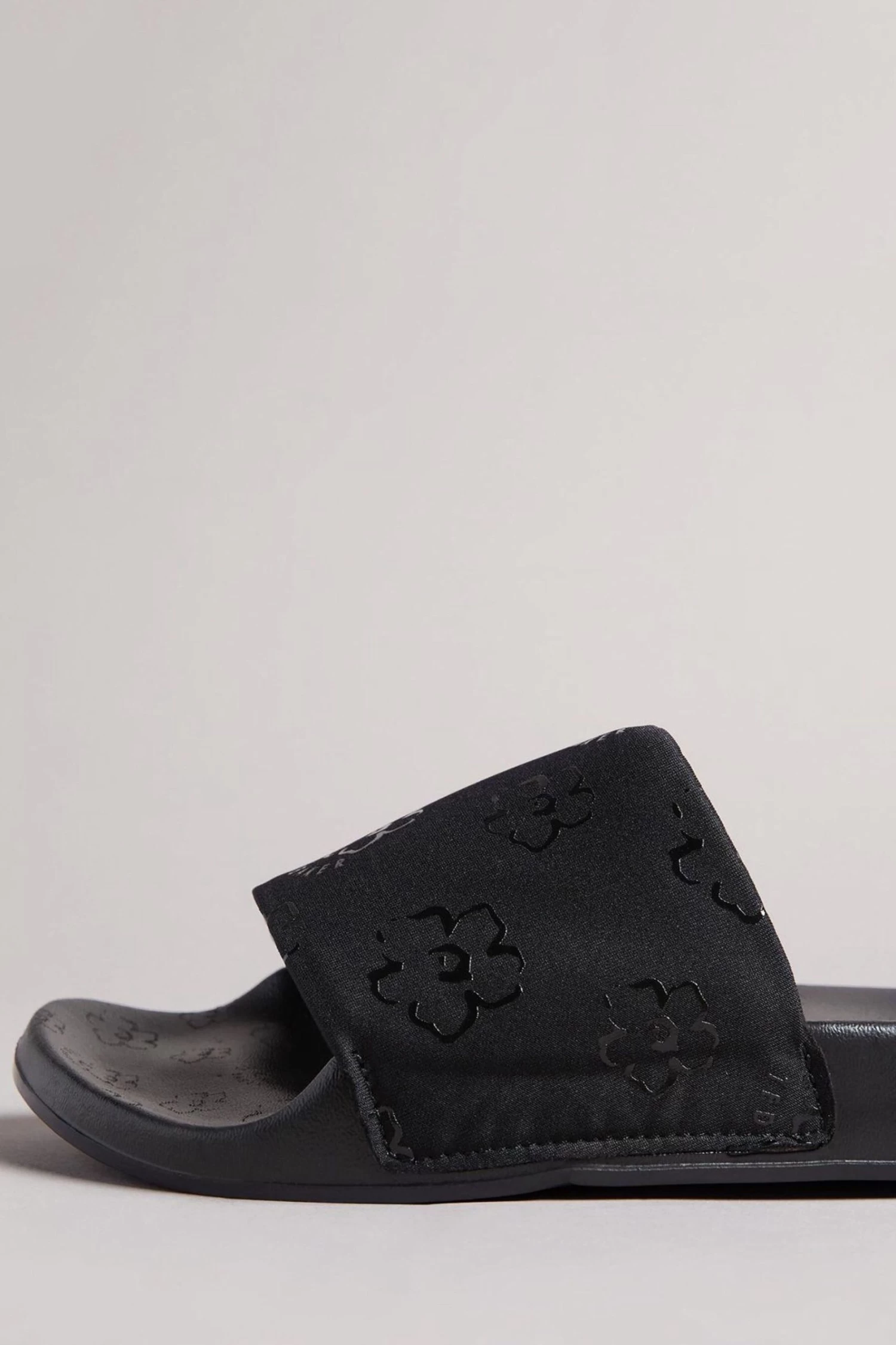 Ted Baker Black Magnolia Flower Sliders - Image 4