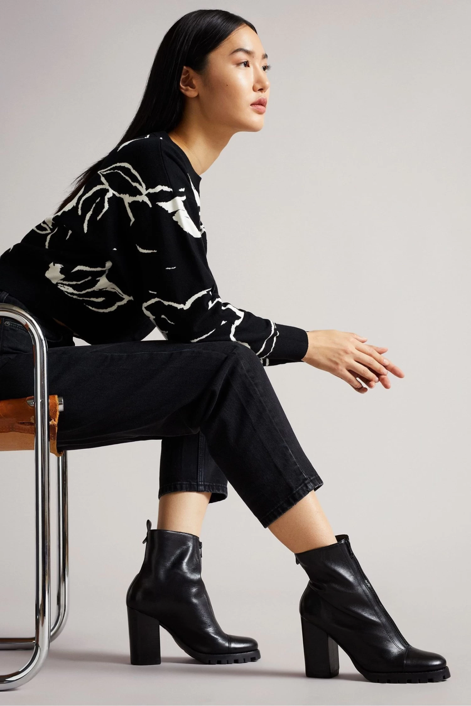 Ted Baker Black Barrel Denim Taper Leg Jeans - Image 2