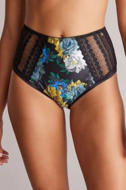 B By Ted Baker Black Floral High Waist Knickers