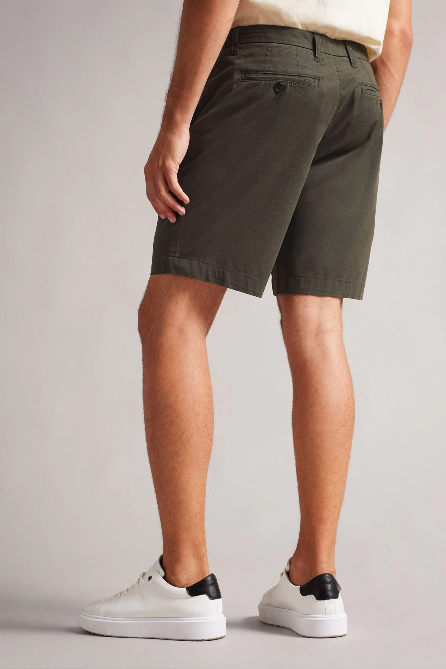 Ted Baker Khaki Green Ashfrd Chino Shorts - Image 2