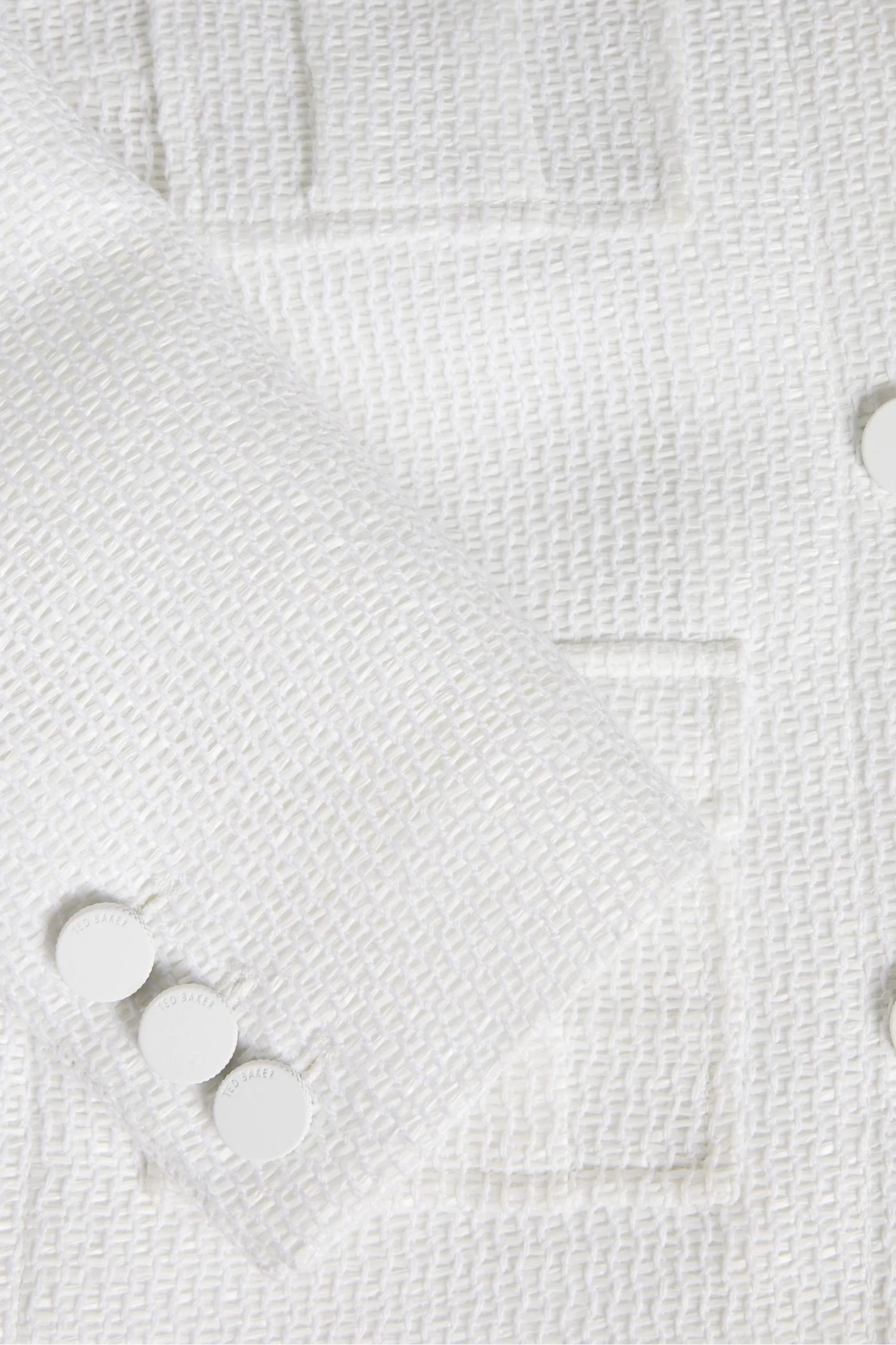 Ted Baker White Alera Cropped Boxy Jacket With Cargo Styling - Image 5