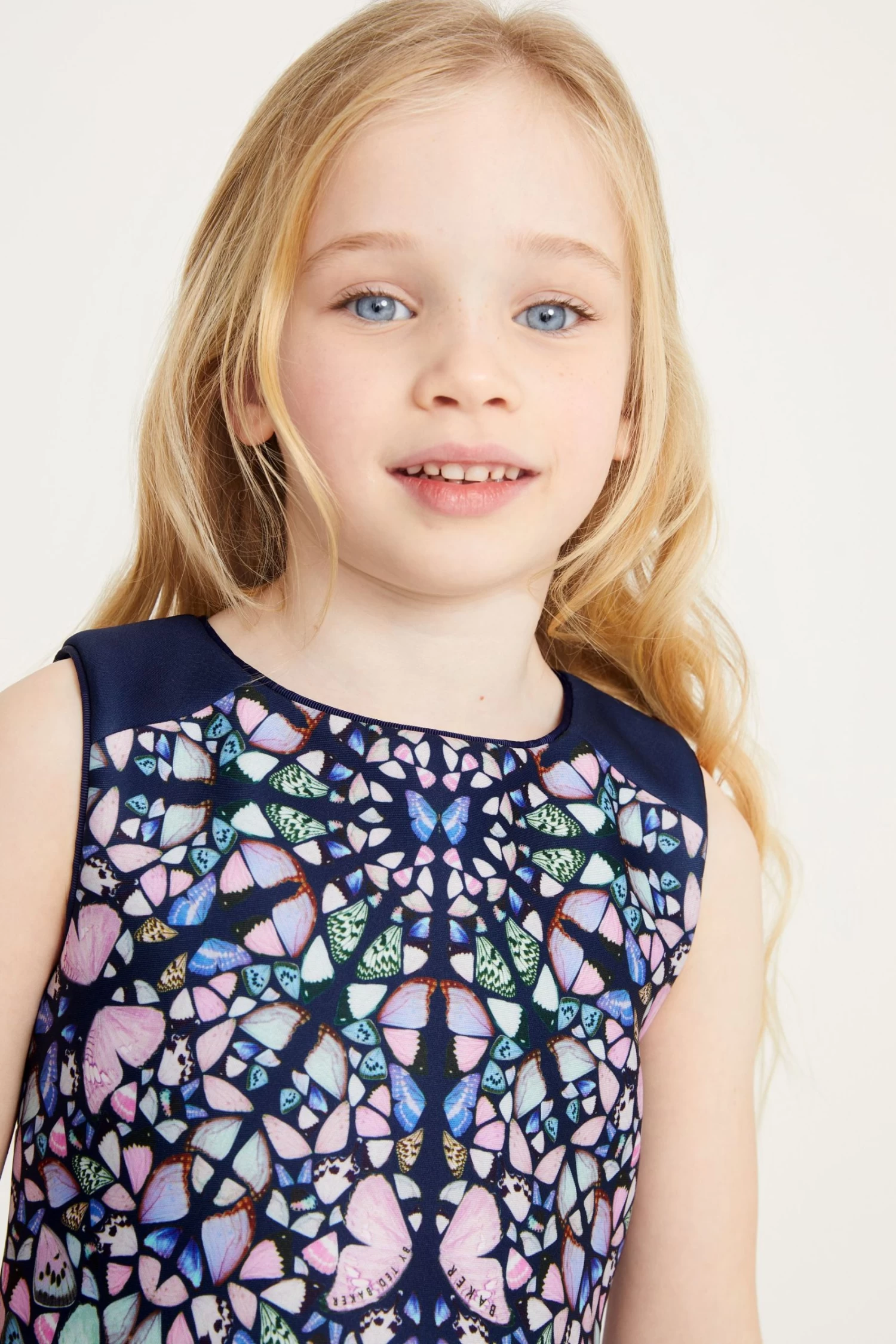 Baker By Ted Baker Purple Butterfly Print Dress - Image 3