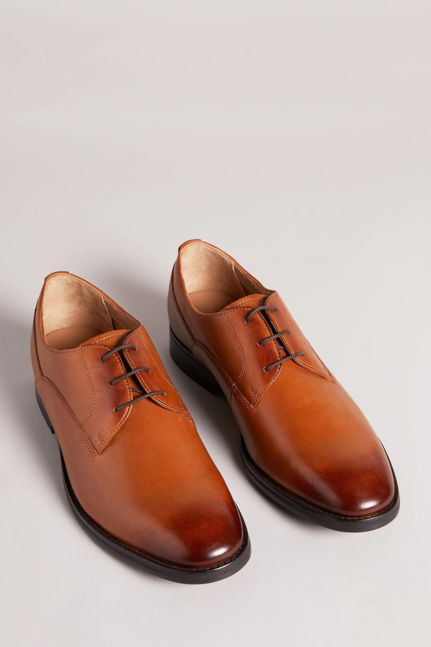 Ted Baker Kampten Tan Brown Formal Leather Derby Shoes - Image 2