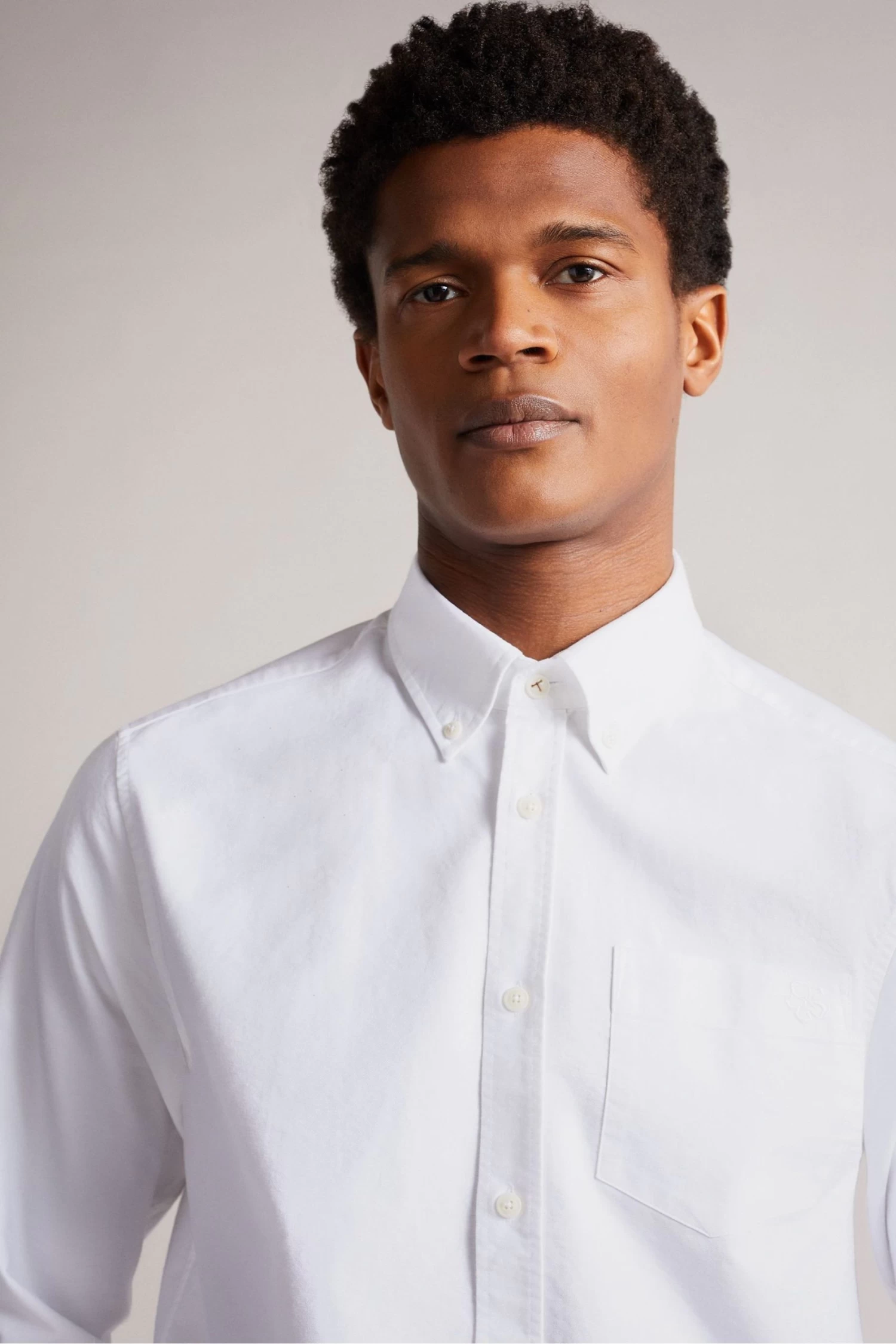 Ted Baker Paplet White Long Sleeve Oxford Shirt - Image 4