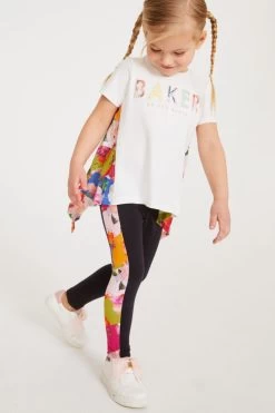 Baker By Ted Baker Navy Leggings And Chiffon T-Shirt Set