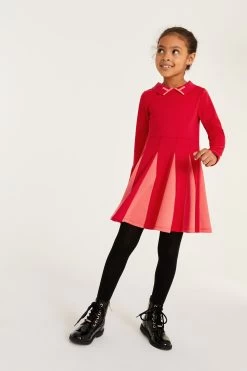 Baker By Ted Baker Red And Pink Ponte Dress