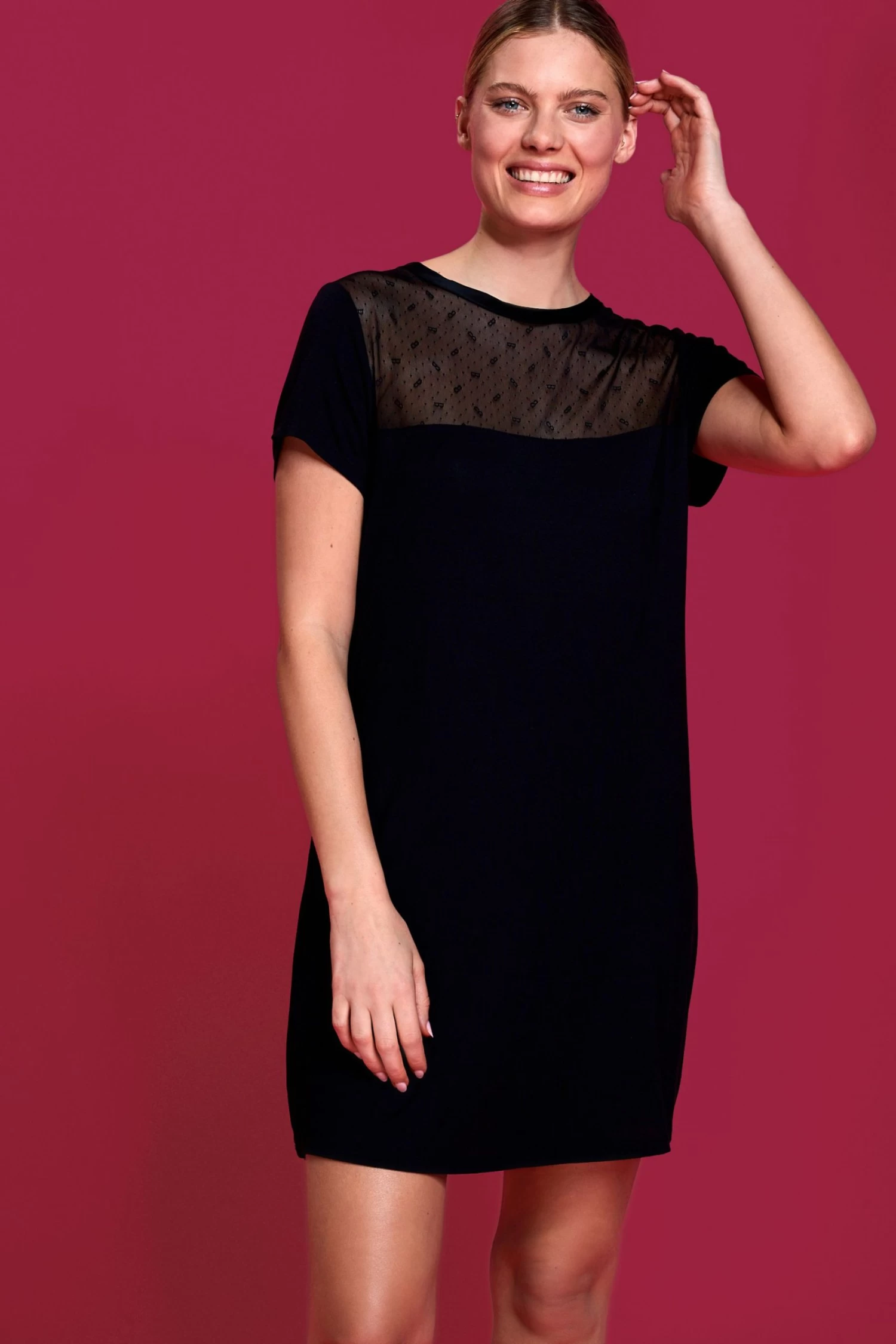 B By Ted Baker Black Modal Nightie - Image 2