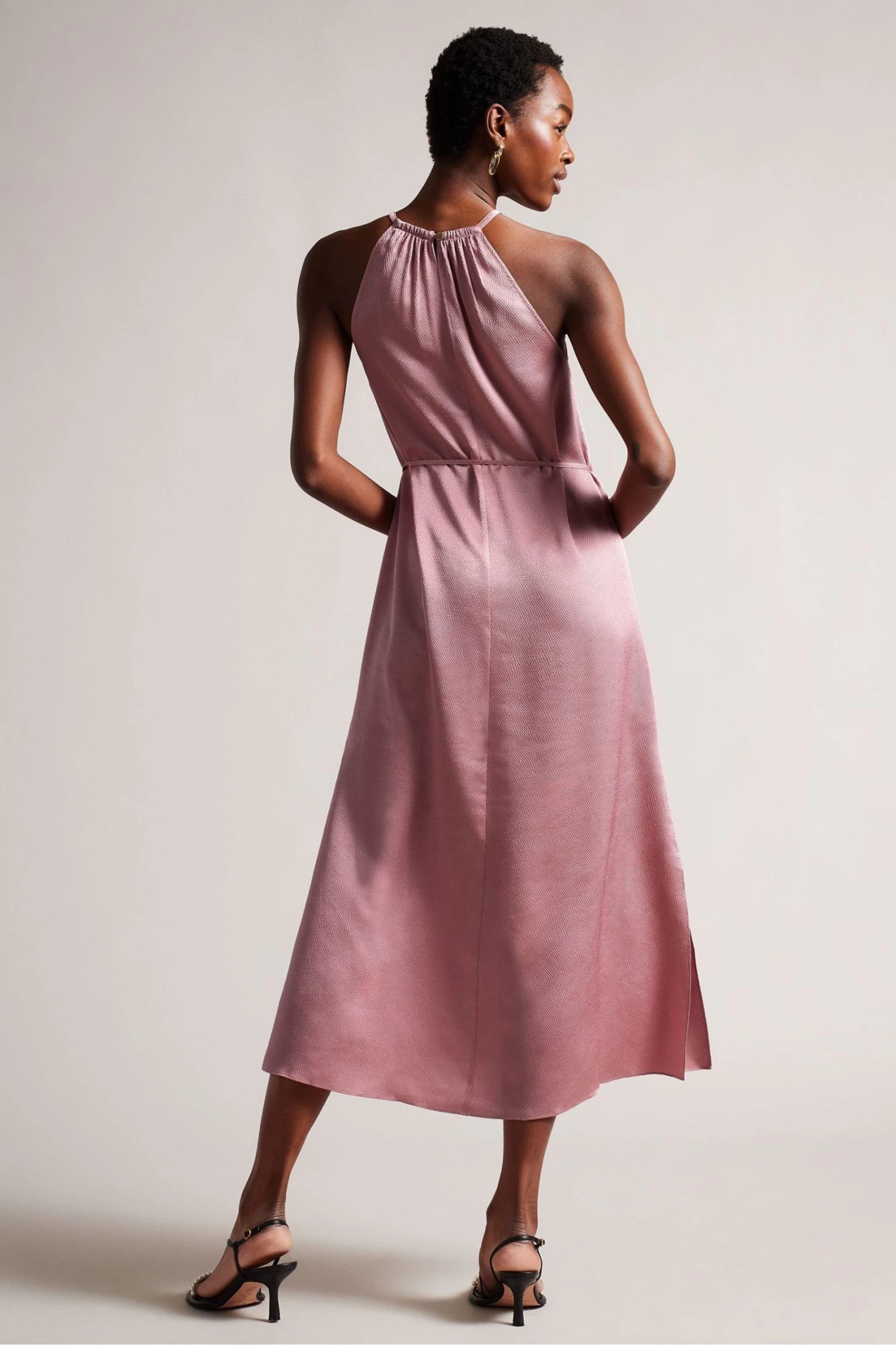 Ted Baker Pink Roxiey Halterneck Midi Dress - Image 2