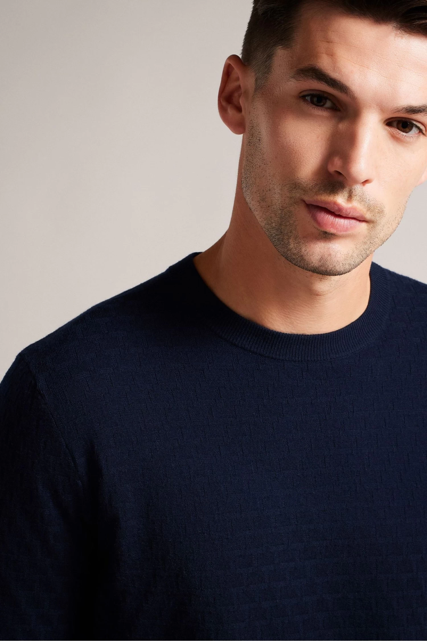 Ted Baker Blue Dartell Long Sleeved Regular T Stitched Crew Neck T-Shirt - Image 3