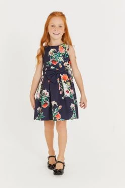 Baker By Ted Baker Navy Blue Floral Bow Dress