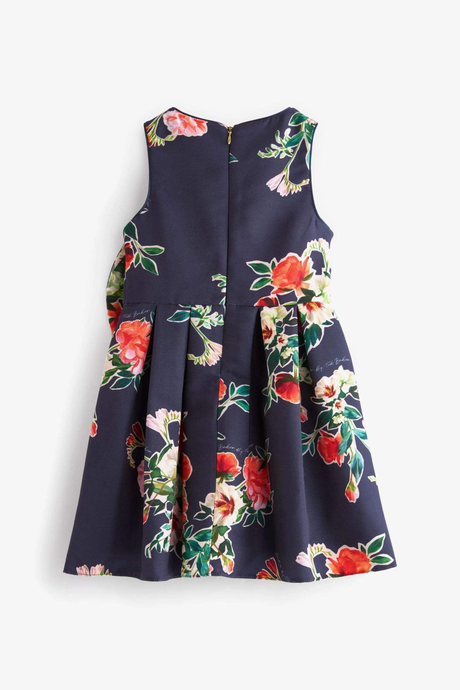 Baker By Ted Baker Navy Blue Floral Bow Dress - Image 10