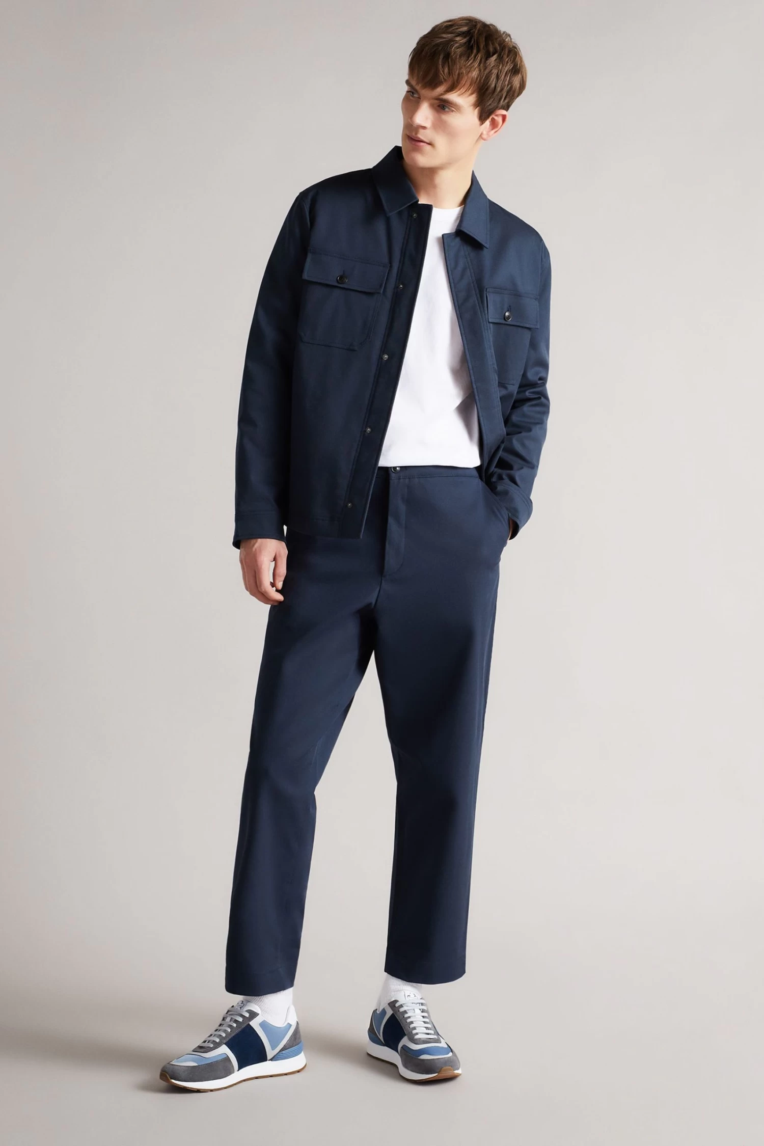 Ted Baker Gregory Charcoal Grey Retro T Runner Trainers - Image 5