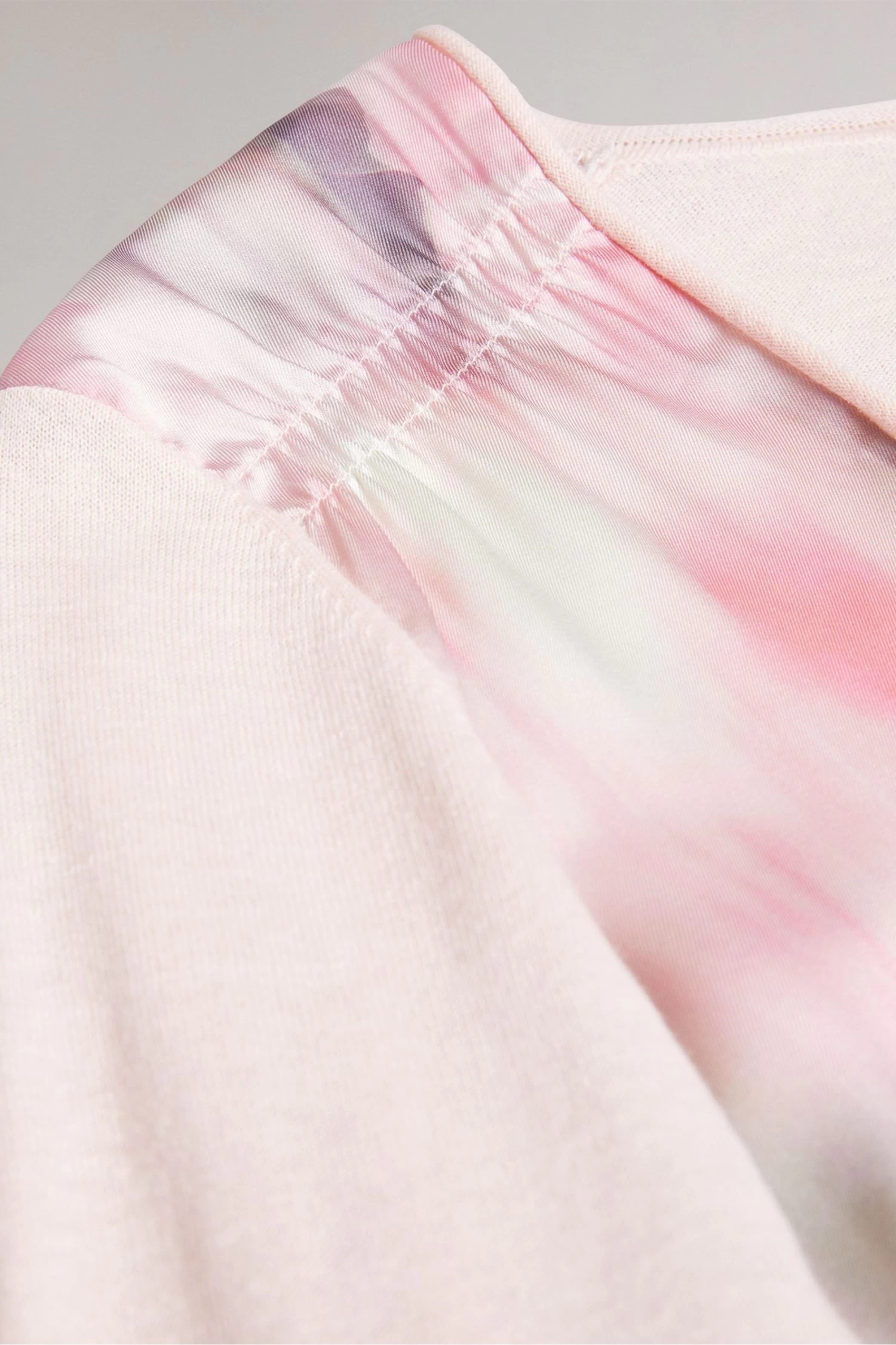 Ted Baker Pink Lusindi Coral Woven Front V-Neck Sweater - Image 6