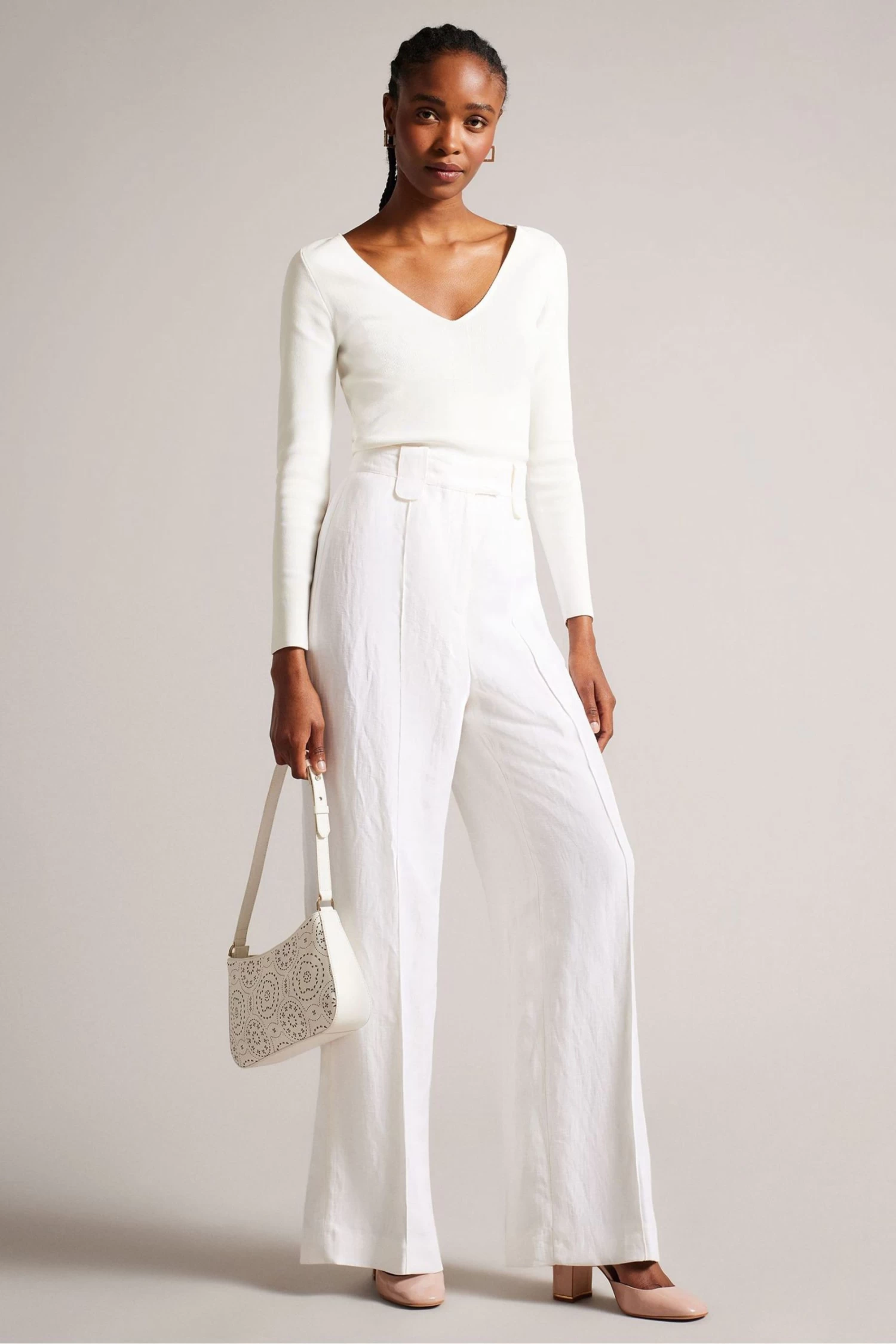 Ted Baker Pink Keliy Strappy Chain Patent Closed Toe Heels - Image 5