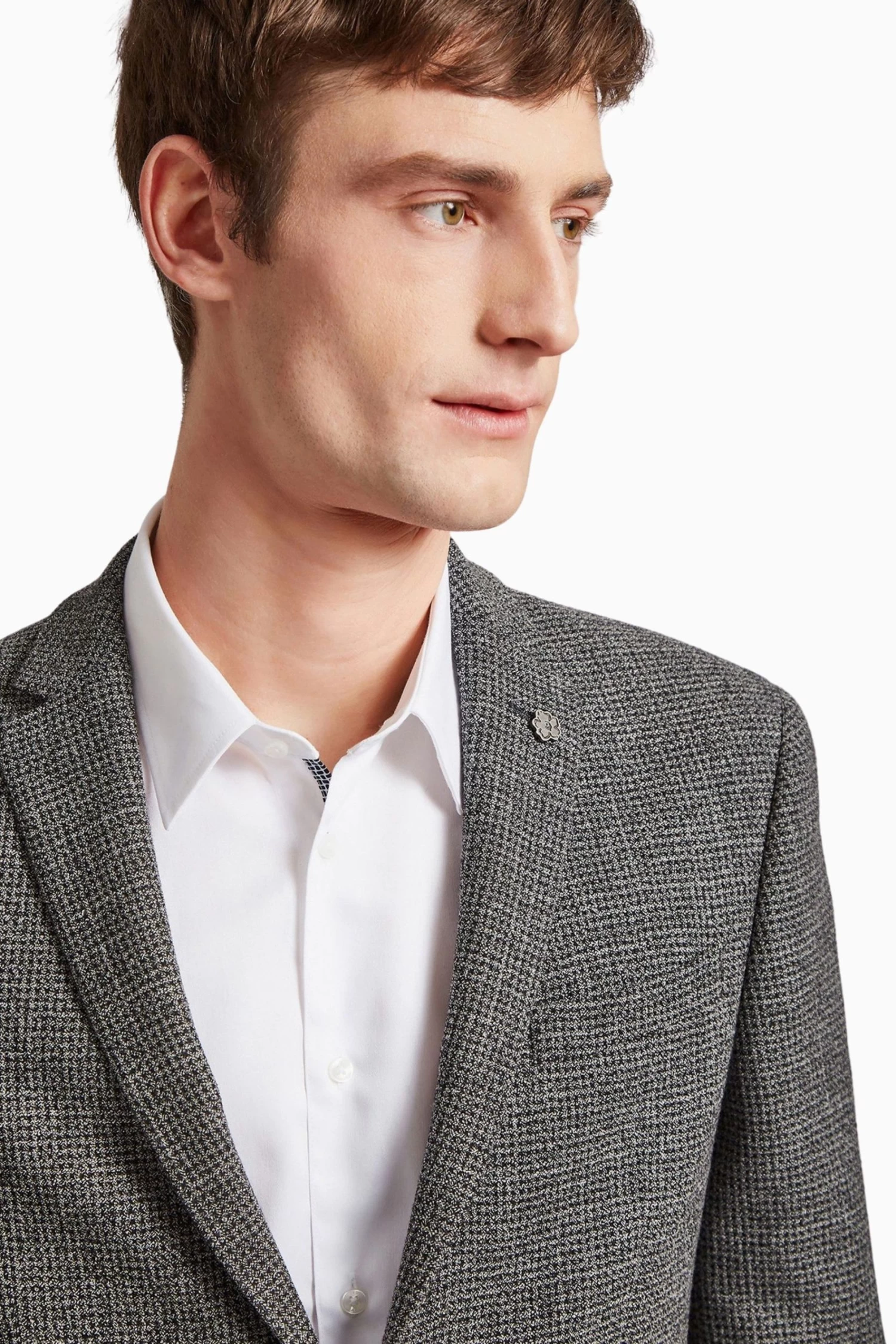 Ted Baker Tailoring Grey Bouclé Structure Suit: Jacket - Image 3