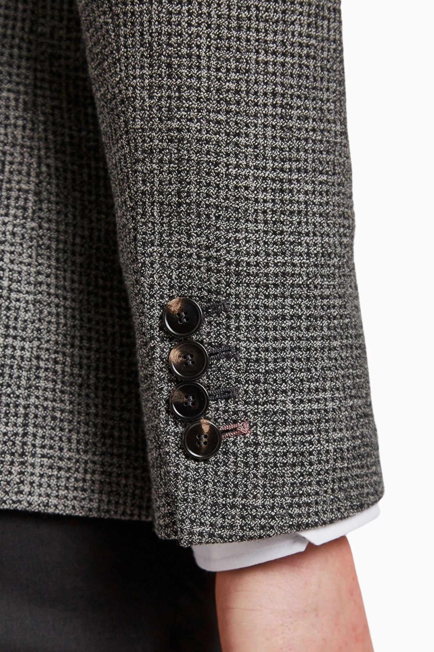 Ted Baker Tailoring Grey Bouclé Structure Suit: Jacket - Image 4