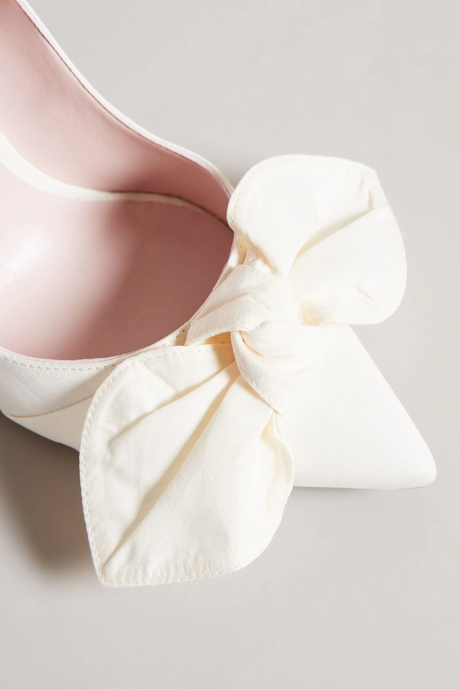 Ted Baker Hyana Cream Moire Satin Bow 100Mm Court Shoes - Image 4