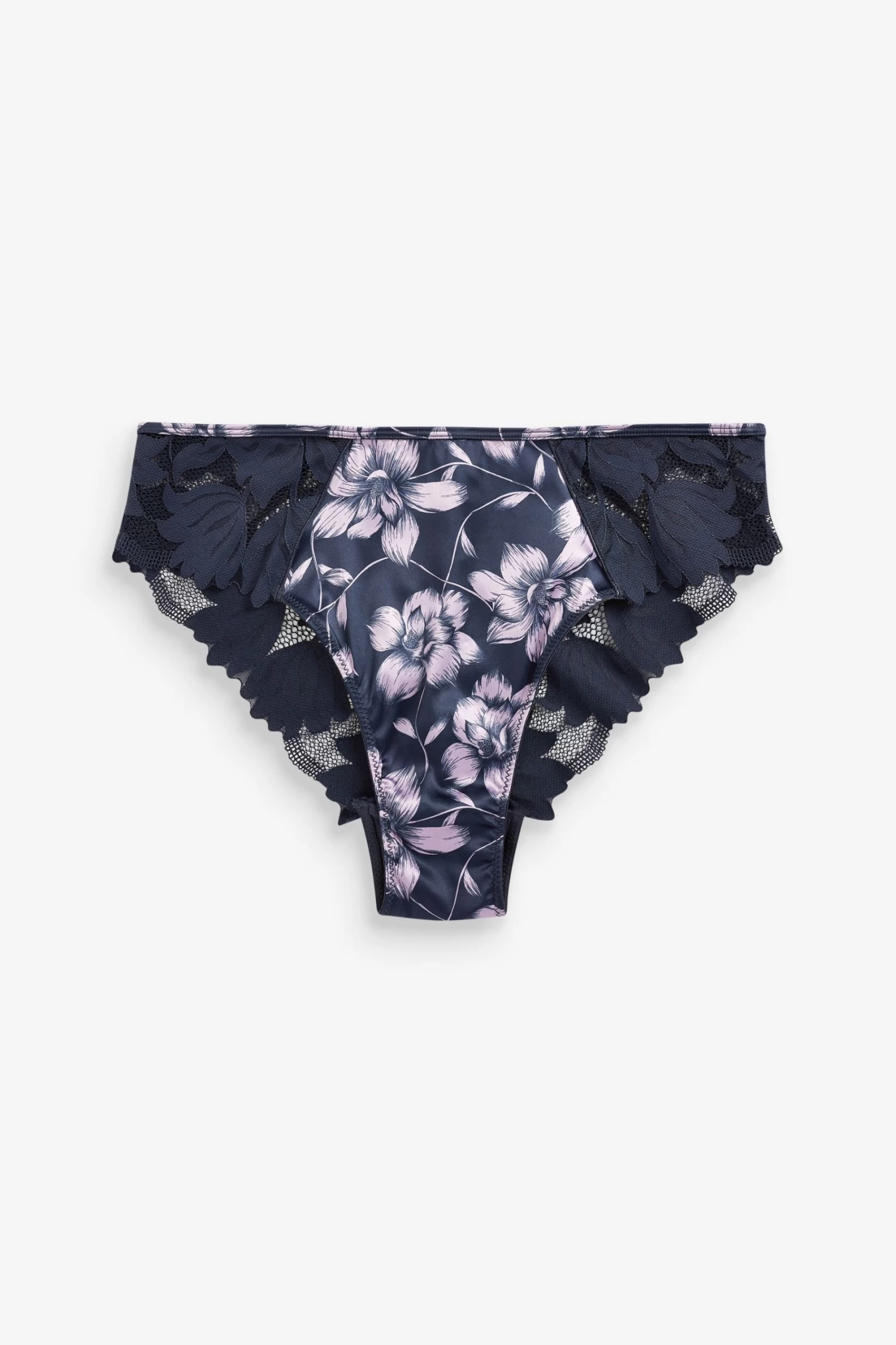 B By Ted Baker Navy/Lilac Satin Hipster Knicker - Image 6