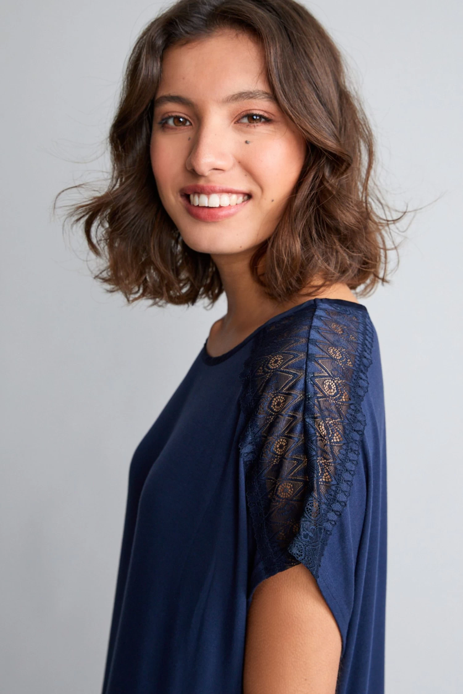 B By Ted Baker Navy Blue Modal Nightie - Image 4