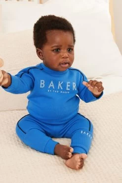 Baker By Ted Baker Blue Sweatshirt And Jogger Set