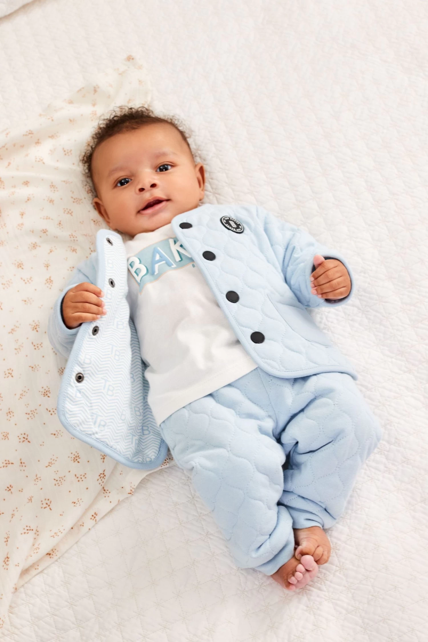 Baker By Ted Baker Blue Quilted Jacket Set