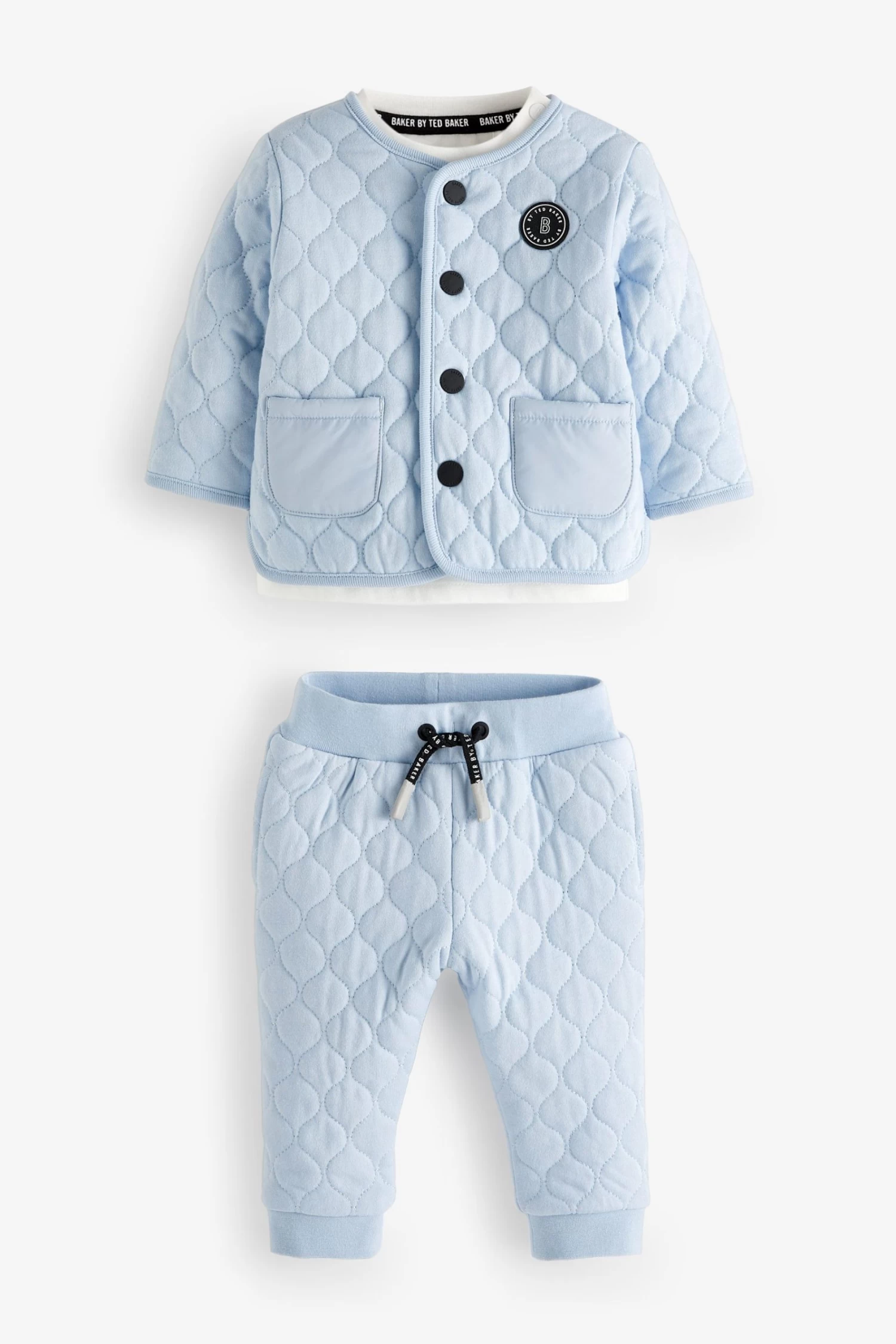 Baker By Ted Baker Blue Quilted Jacket Set - Image 5