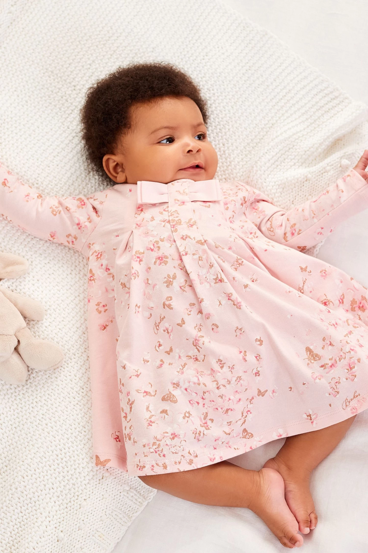 Baker By Ted Baker Pink Glitter Jersey Dress