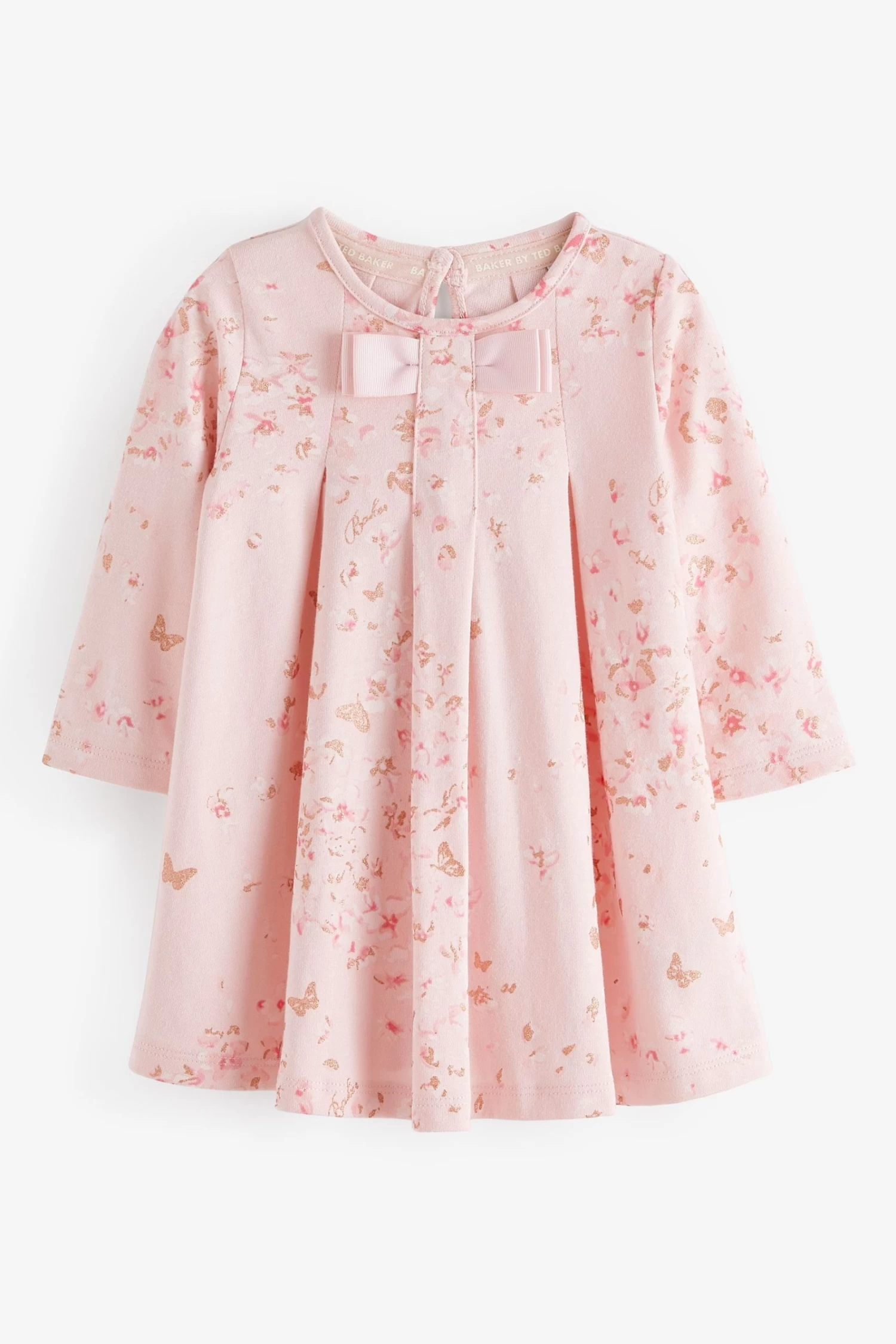 Baker By Ted Baker Pink Glitter Jersey Dress - Image 5