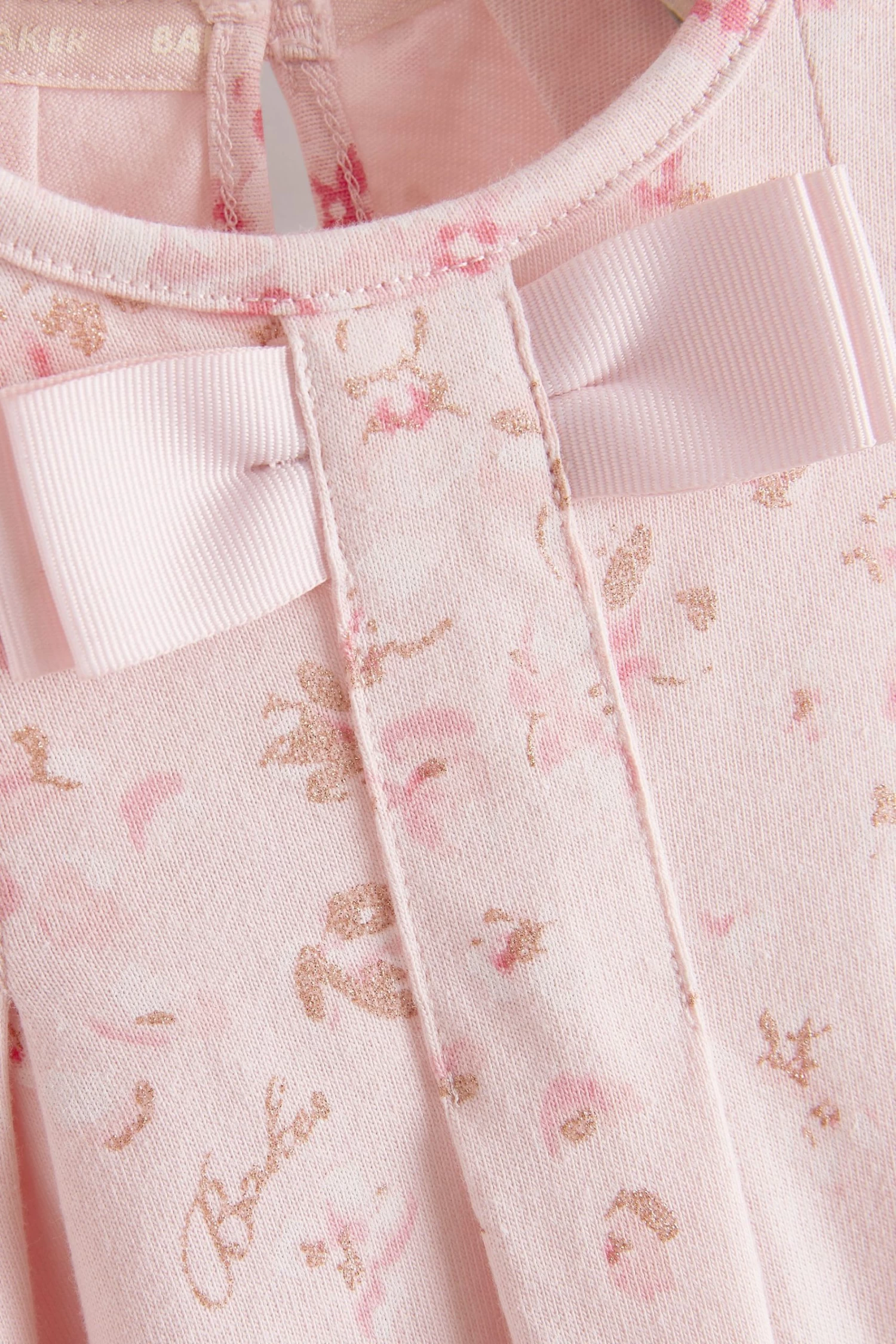 Baker By Ted Baker Pink Glitter Jersey Dress - Image 7